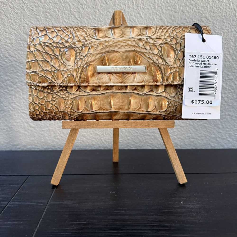 BRAHMIN Cordelia wallet, Driftwood genuine leather, $175 NWT